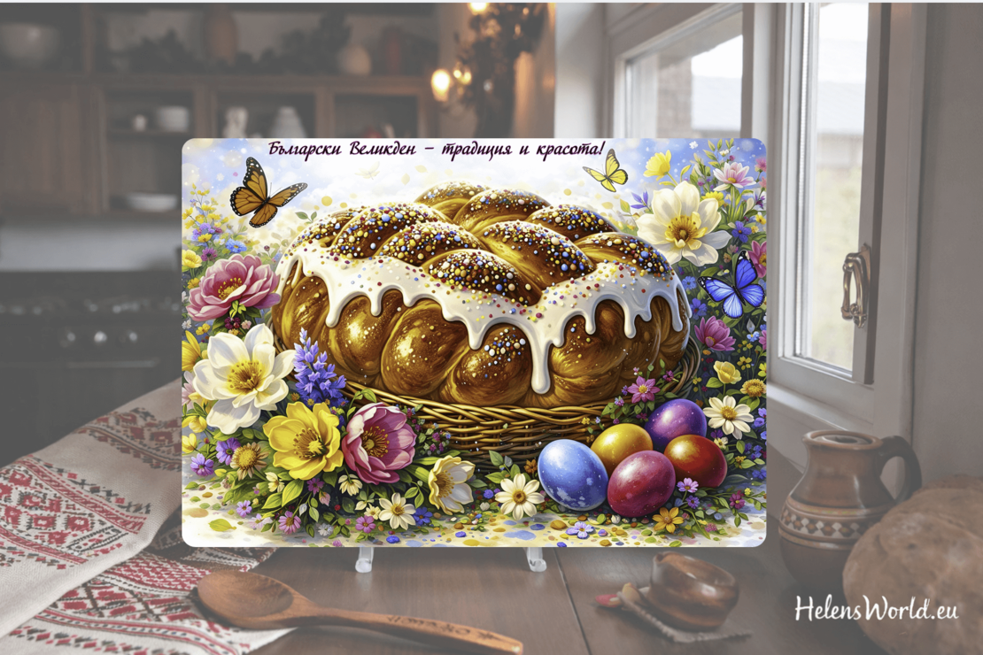 Стъклена дъска за рязане Великден 10