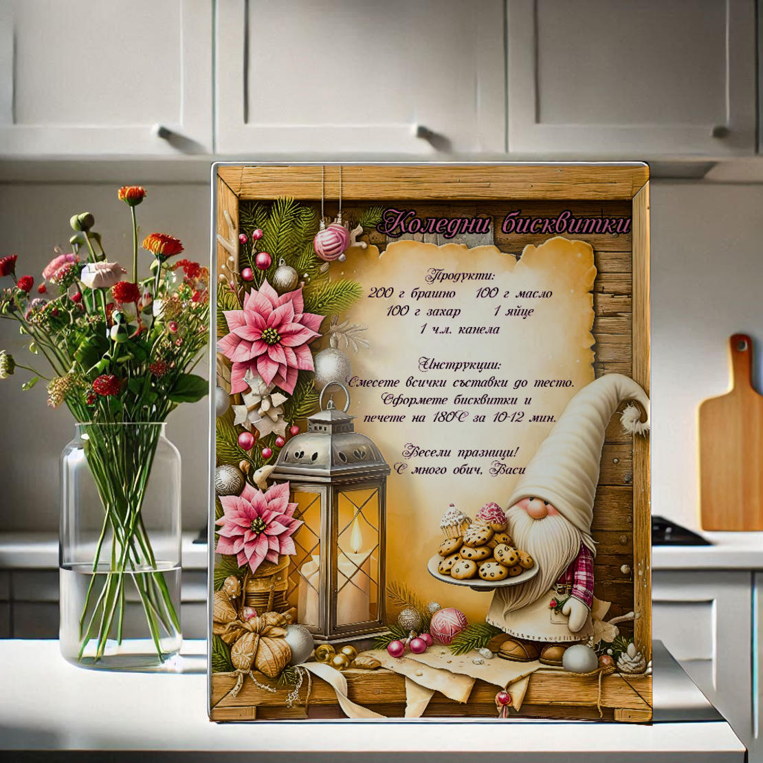 Стъклена дъска за рязане 131 Коледа