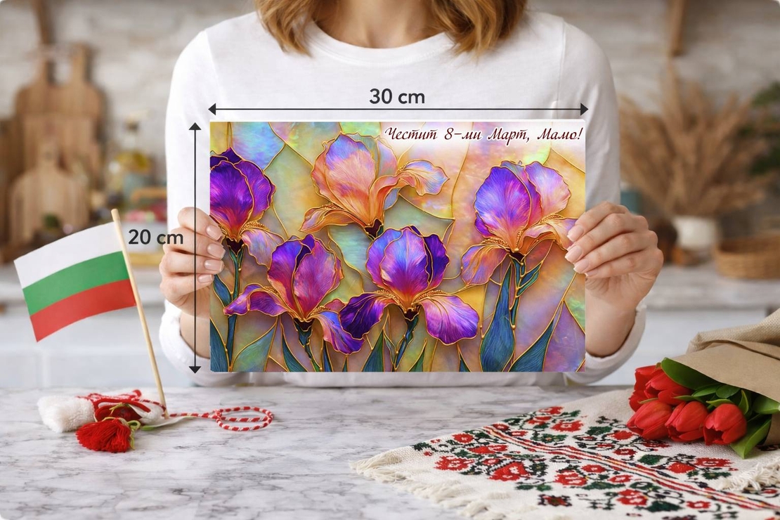 Стъклена дъска за рязане 