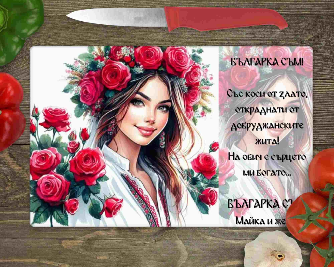 Стъклена дъска за рязане , 