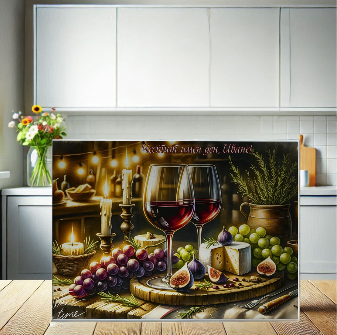 Стъклена дъска за рязане , Вино 5