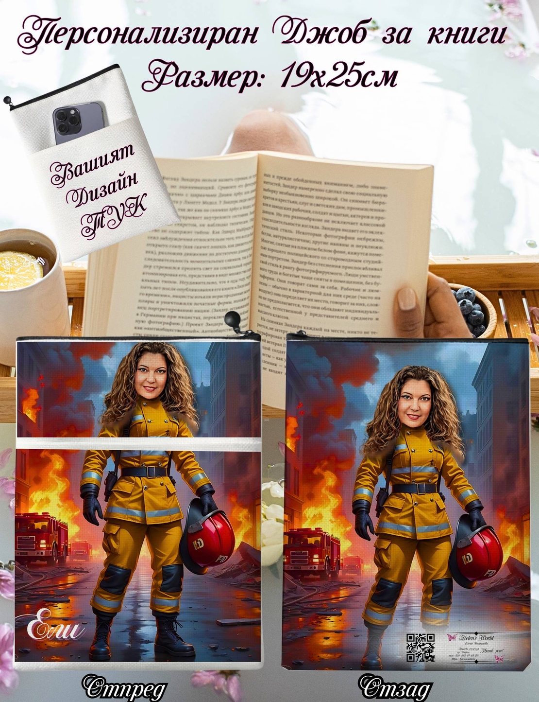 Джоб за книга Карикатура Пожарникарка
