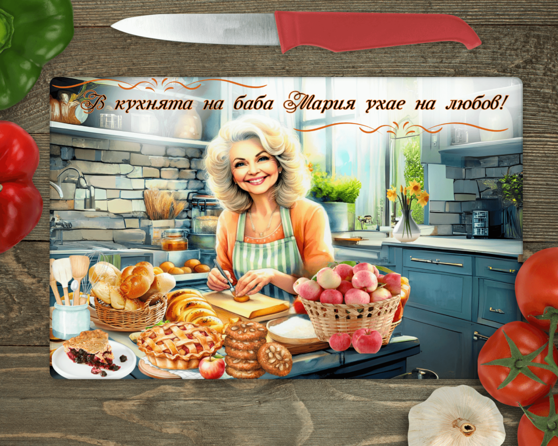 Стъклена дъска за рязане 