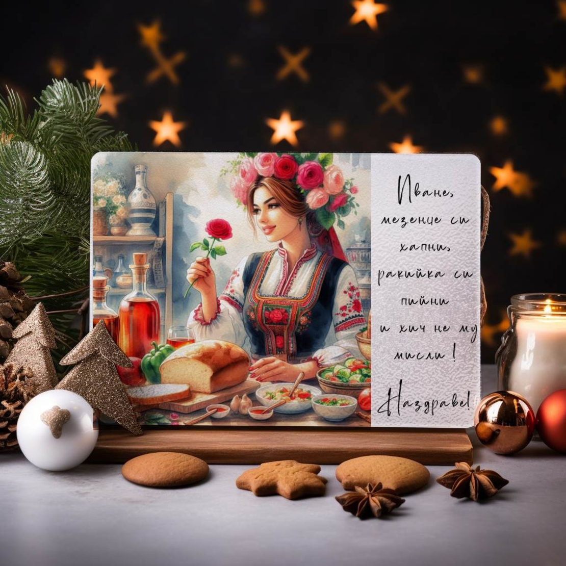 Стъклена дъска за рязане , 