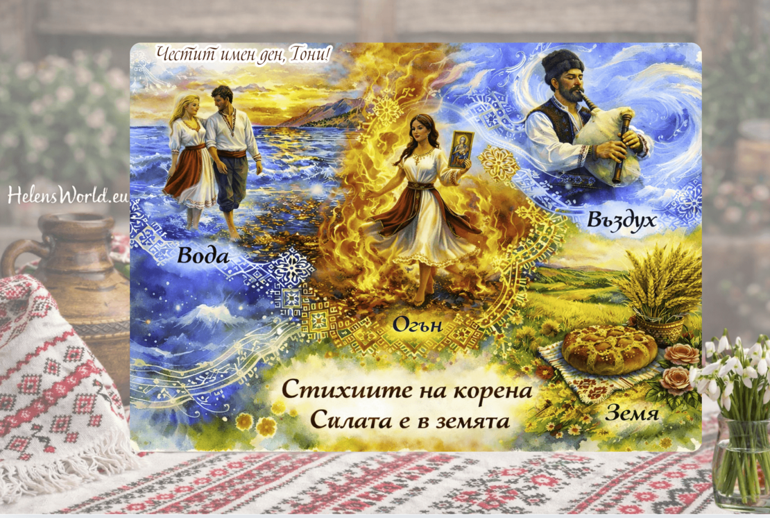 Стъклена персонализирана дъска  Имен ден, Рожден ден 3