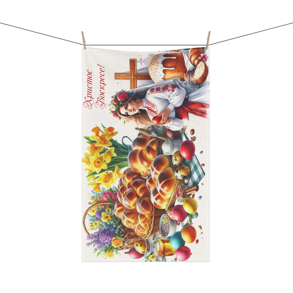 Персонализирана кухненска кърпа Хляб 30×50 см 3