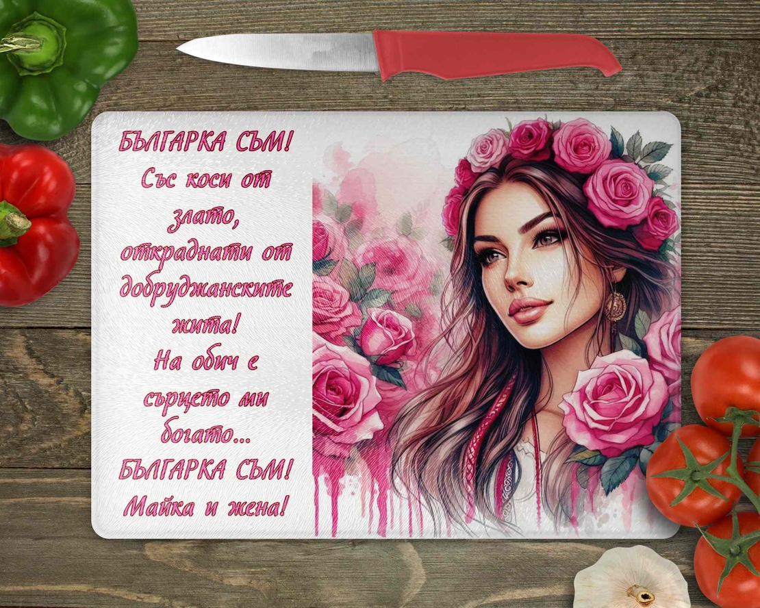 Стъклена дъска за рязане , 