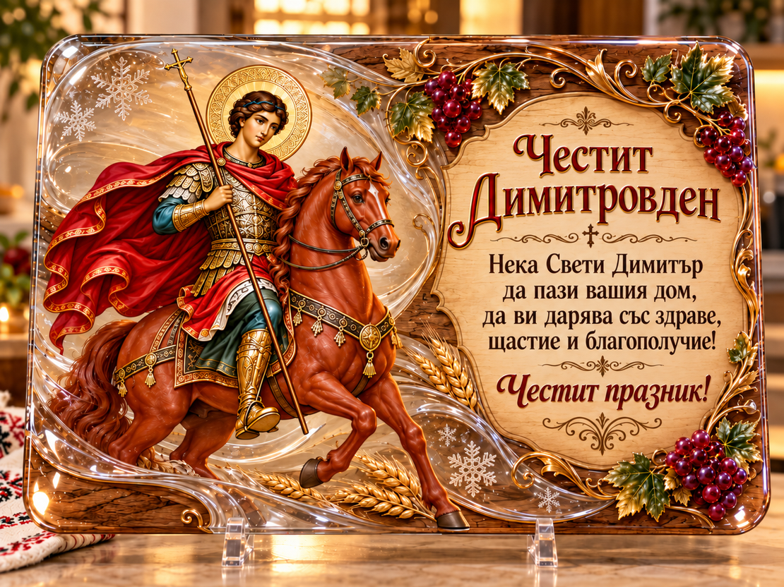Стъклена дъска за рязане за Димитър