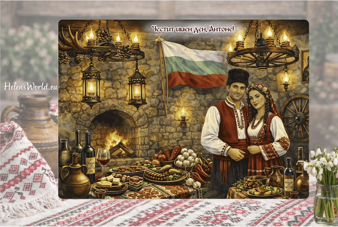 Стъклена персонализирана дъска  Имен ден, Рожден ден 2