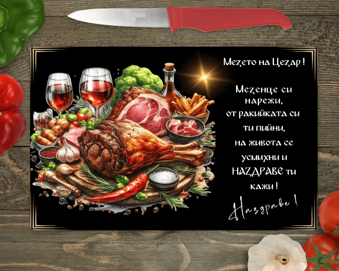 Стъклена дъска за рязане 