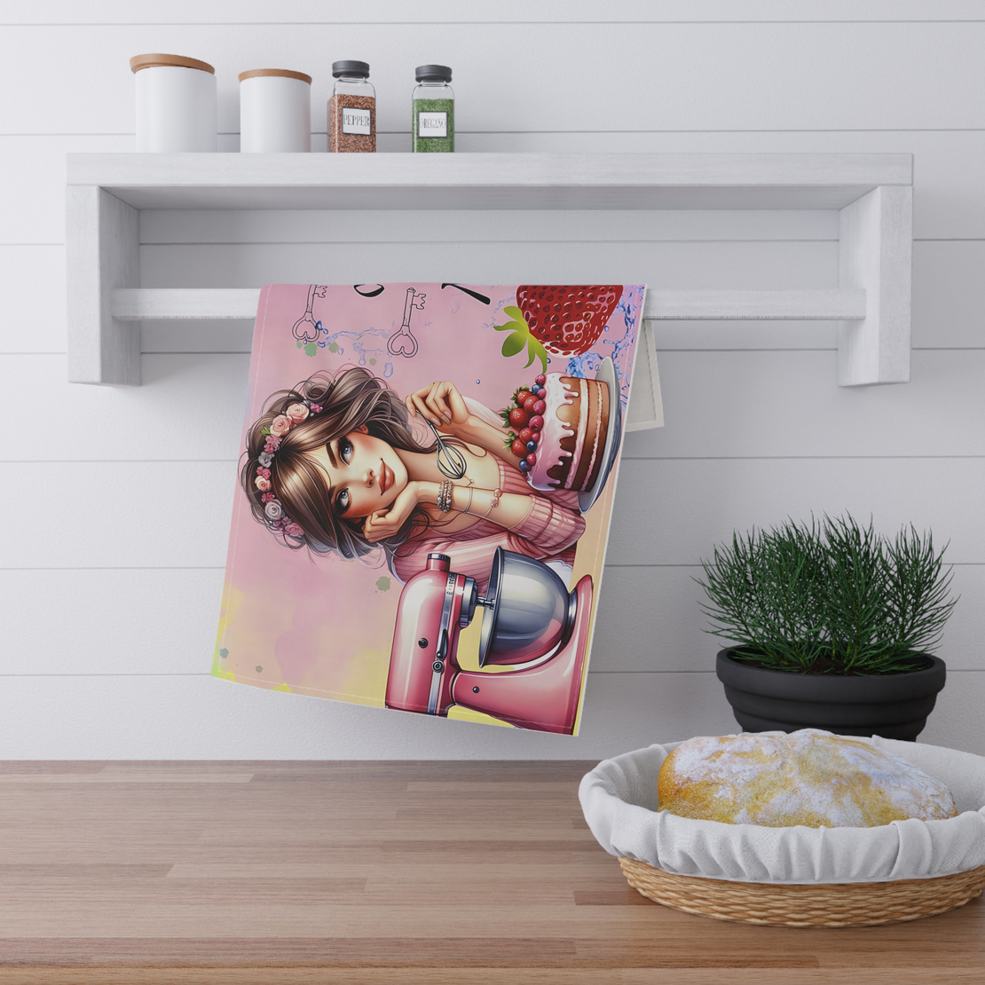 Персонализирана кухненска кърпа Сладкарка 30×50 см 1