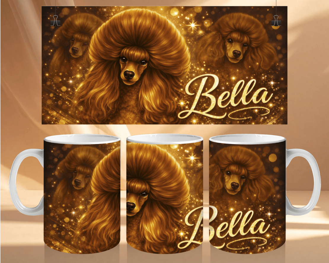 Чаша персонализирна Пудел 4