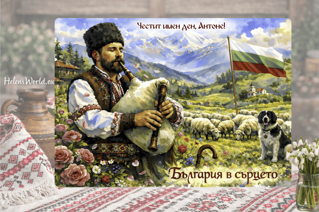 Стъклена персонализирана дъска  Имен ден, Рожден ден, Гайдар