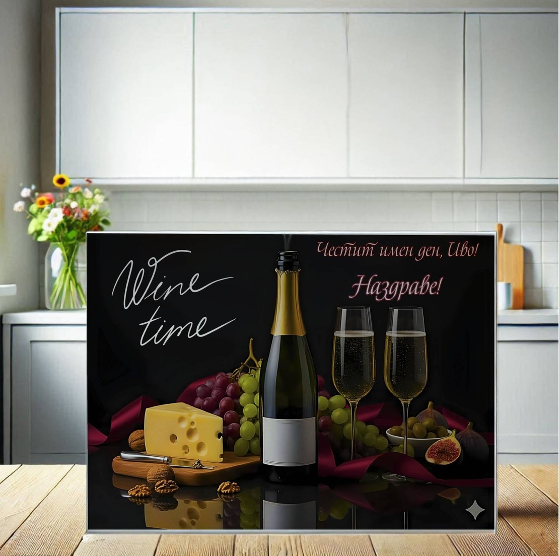Стъклена дъска за рязане , Вино 4