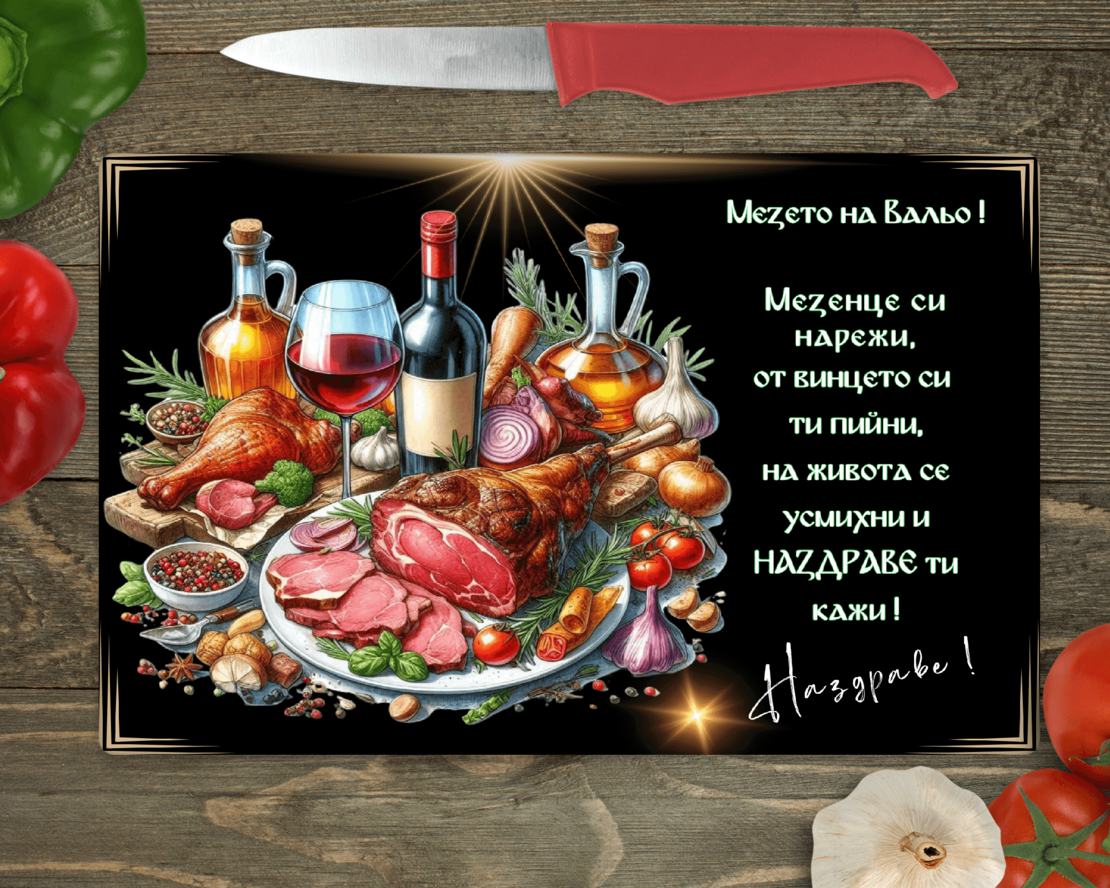 Стъклена дъска за рязане 