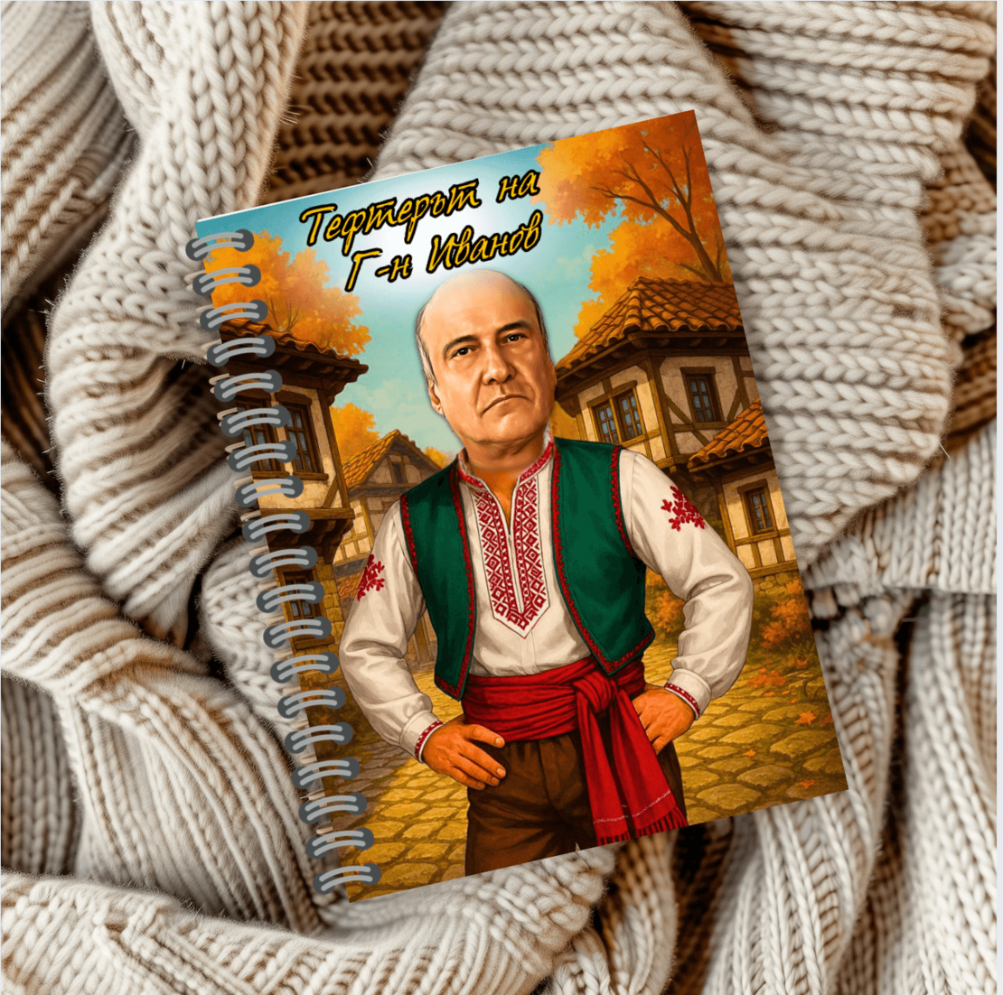 Тефтер ръчно правен персонализиран Учител карикатура 2