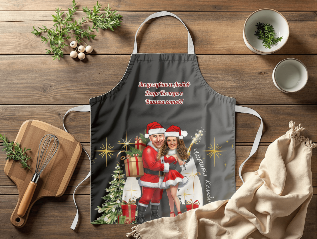 Престилка за готвене Карикатура Коледа 3
