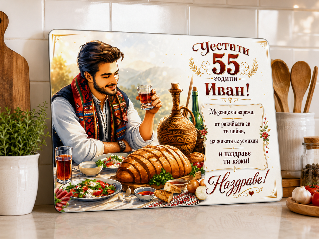 Стъклена дъска за рязане , 