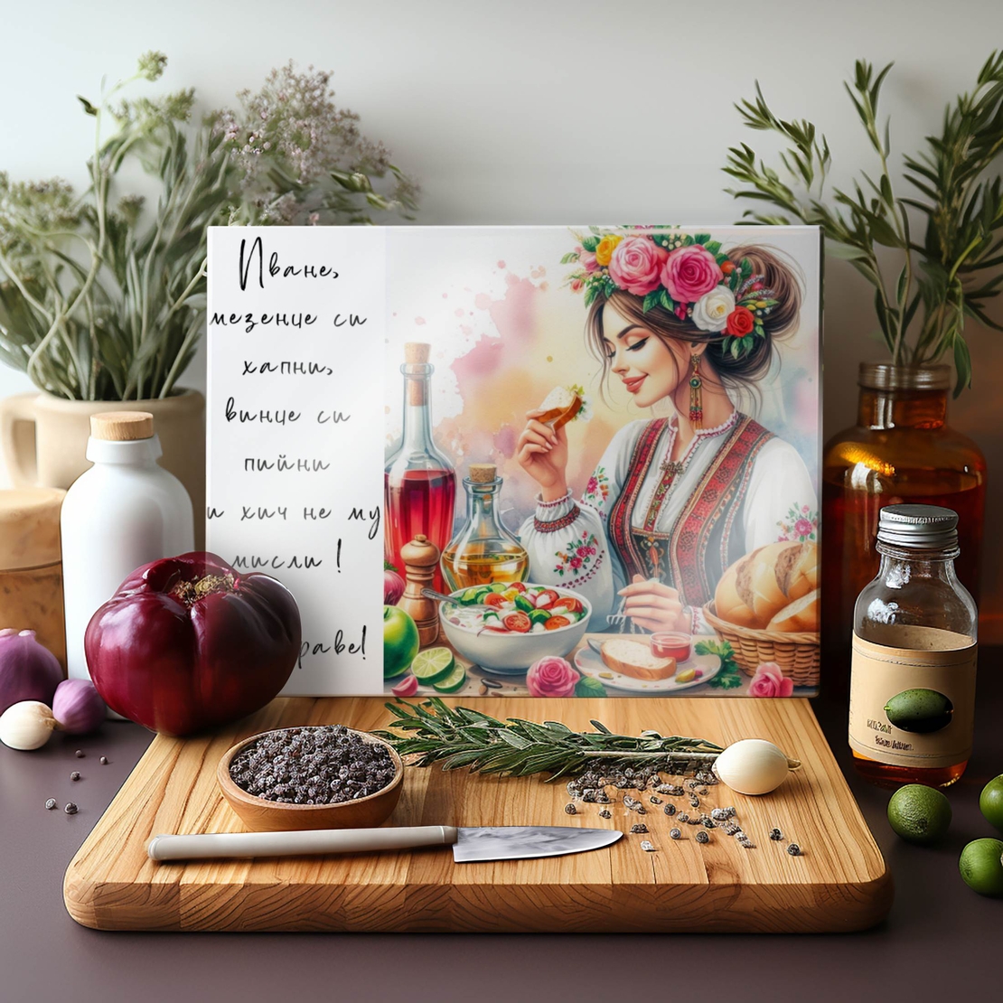 Стъклена дъска за рязане , 