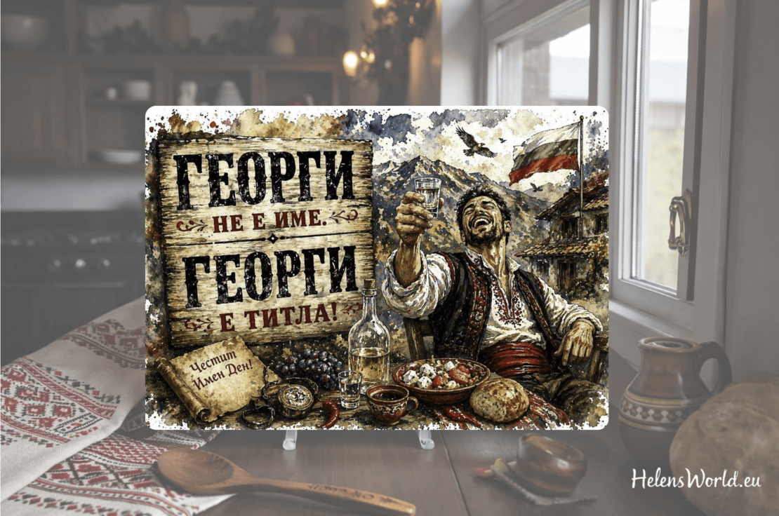 Стъклена персонализирана дъска  Гергьовден 12