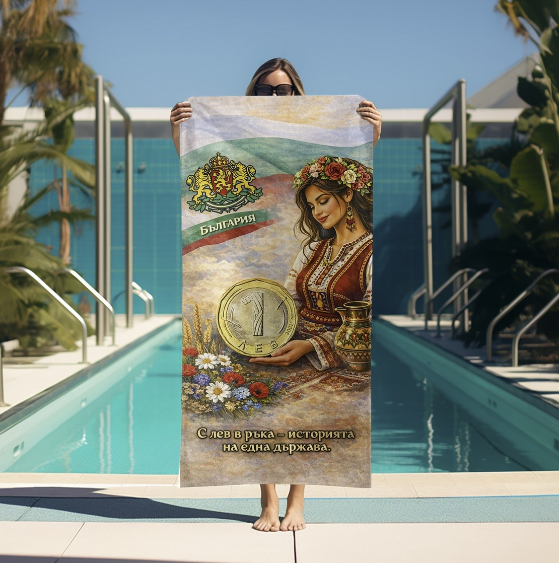 Кърпа за плаж Български Лев