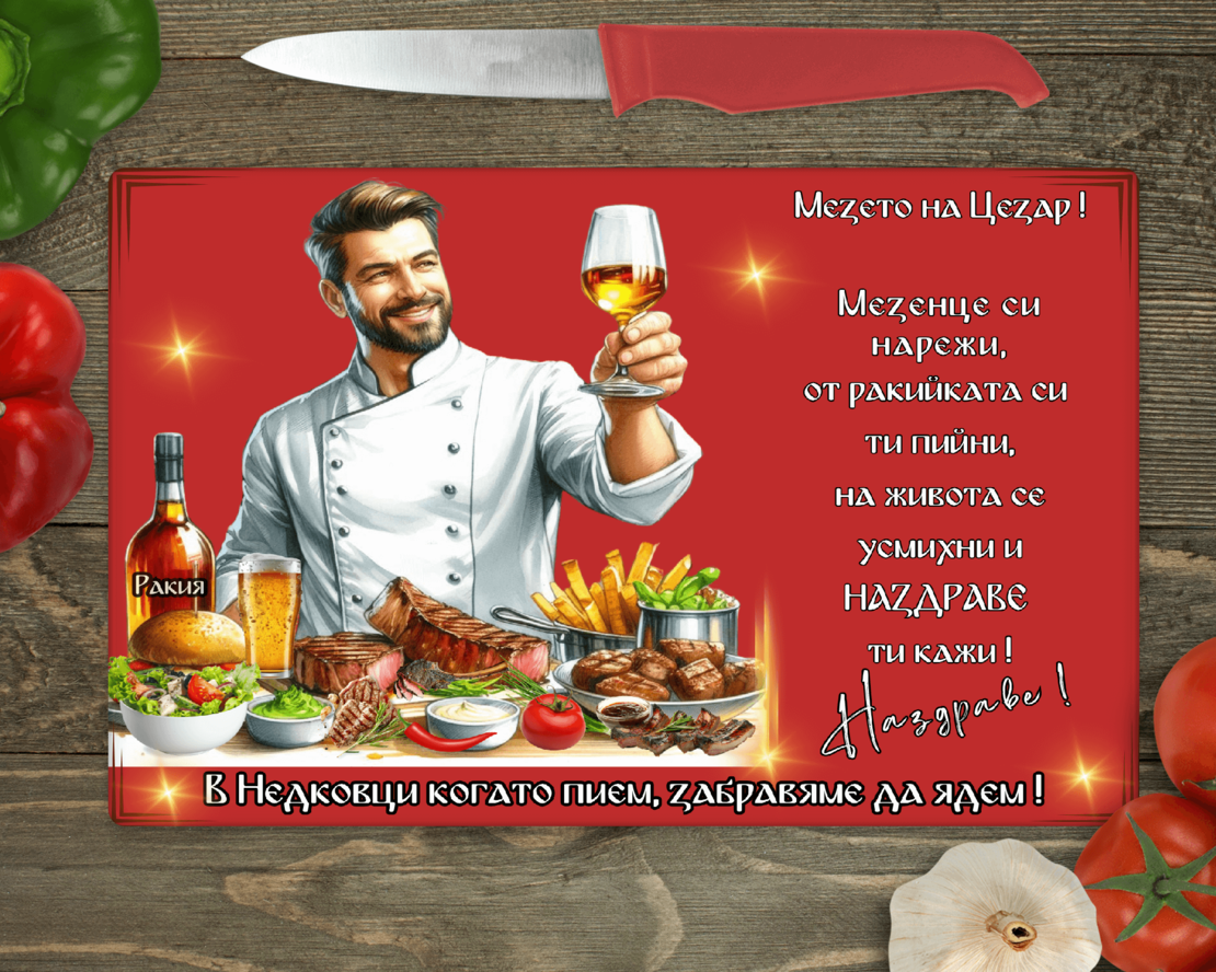 Стъклена дъска за рязане , 
