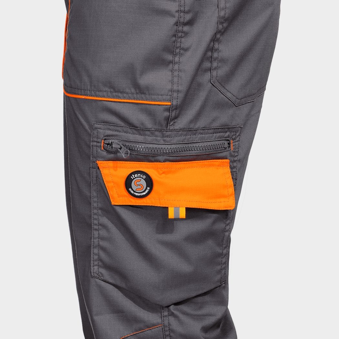 Работен полугащеризон PRISMA LIGHT STRETCH GREY/ORANGE