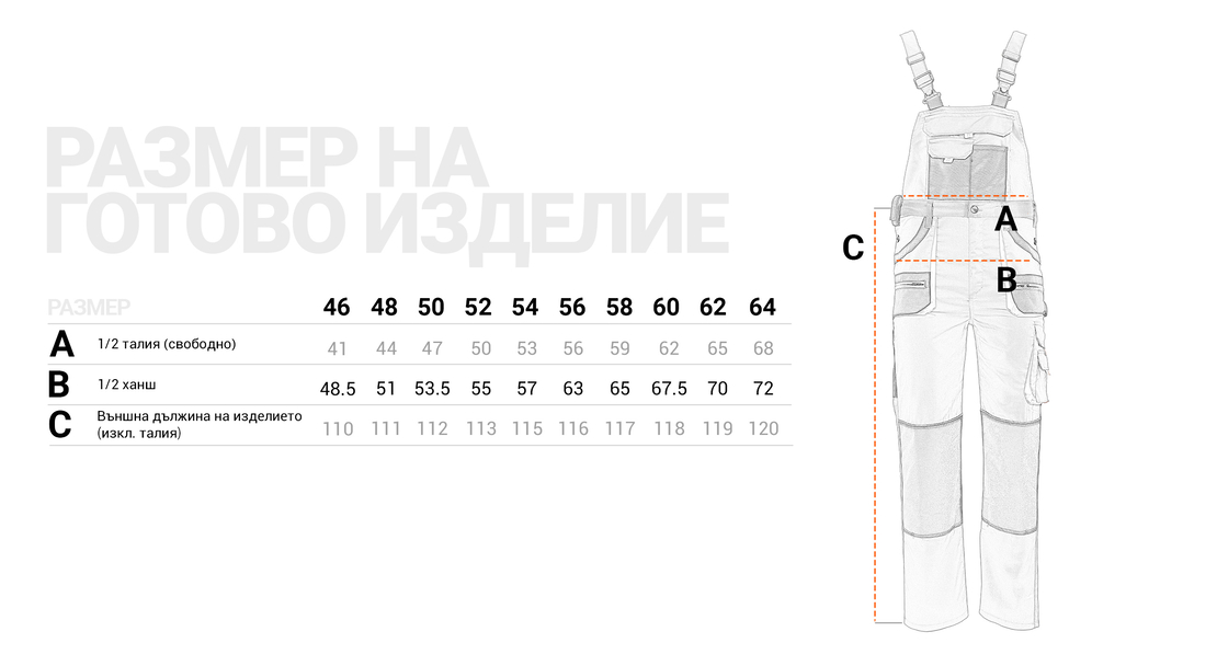 Работен полугащеризон CARGO EM