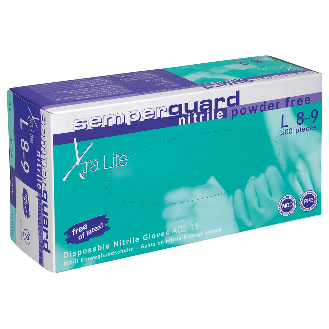 SEMPERGUARD NITRIL XTRALITE - 200 бр. Еднократни ръкавици от нитрил