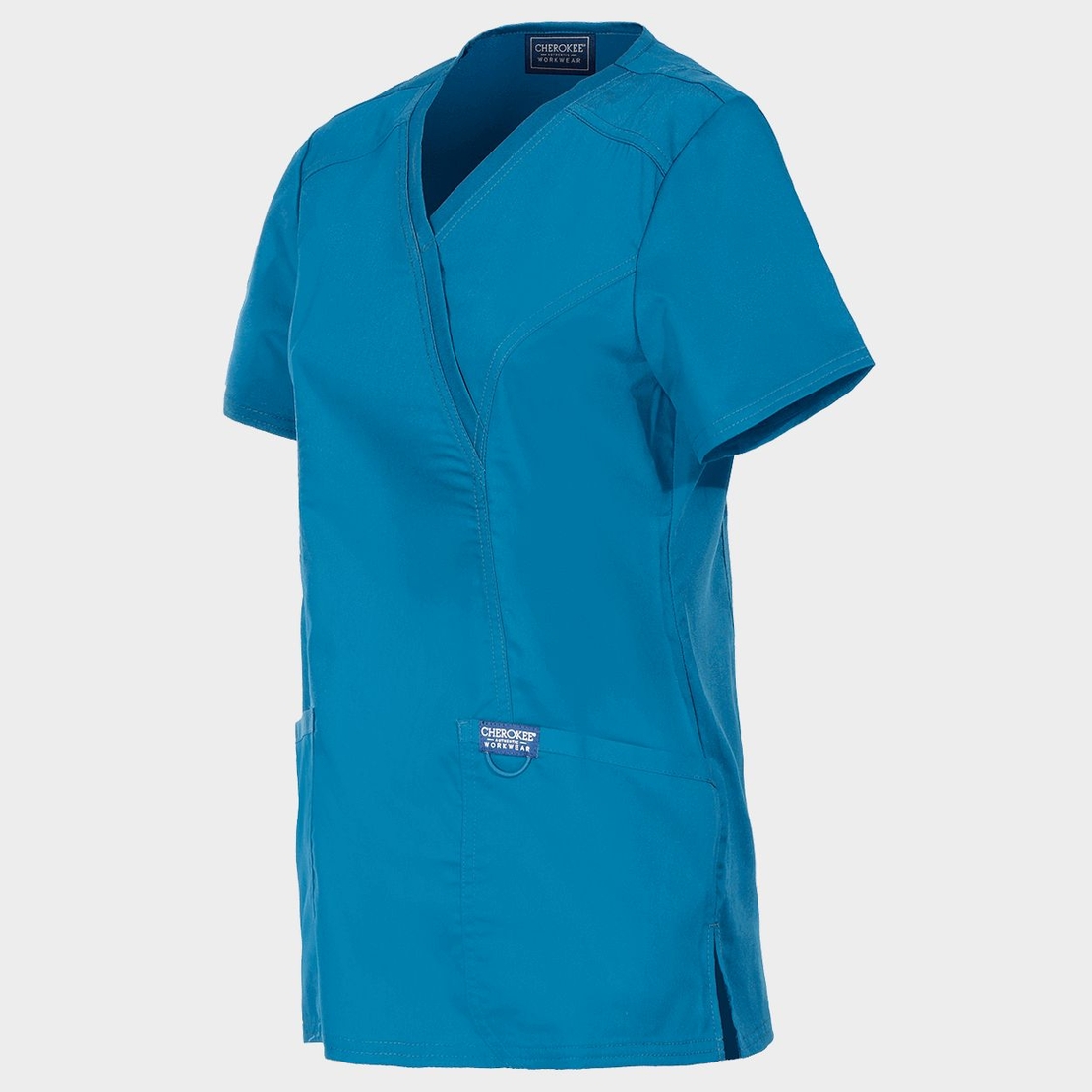Дамска медицинска туника CHEROKEE WRAP CARIBBEAN BLUE WWE610