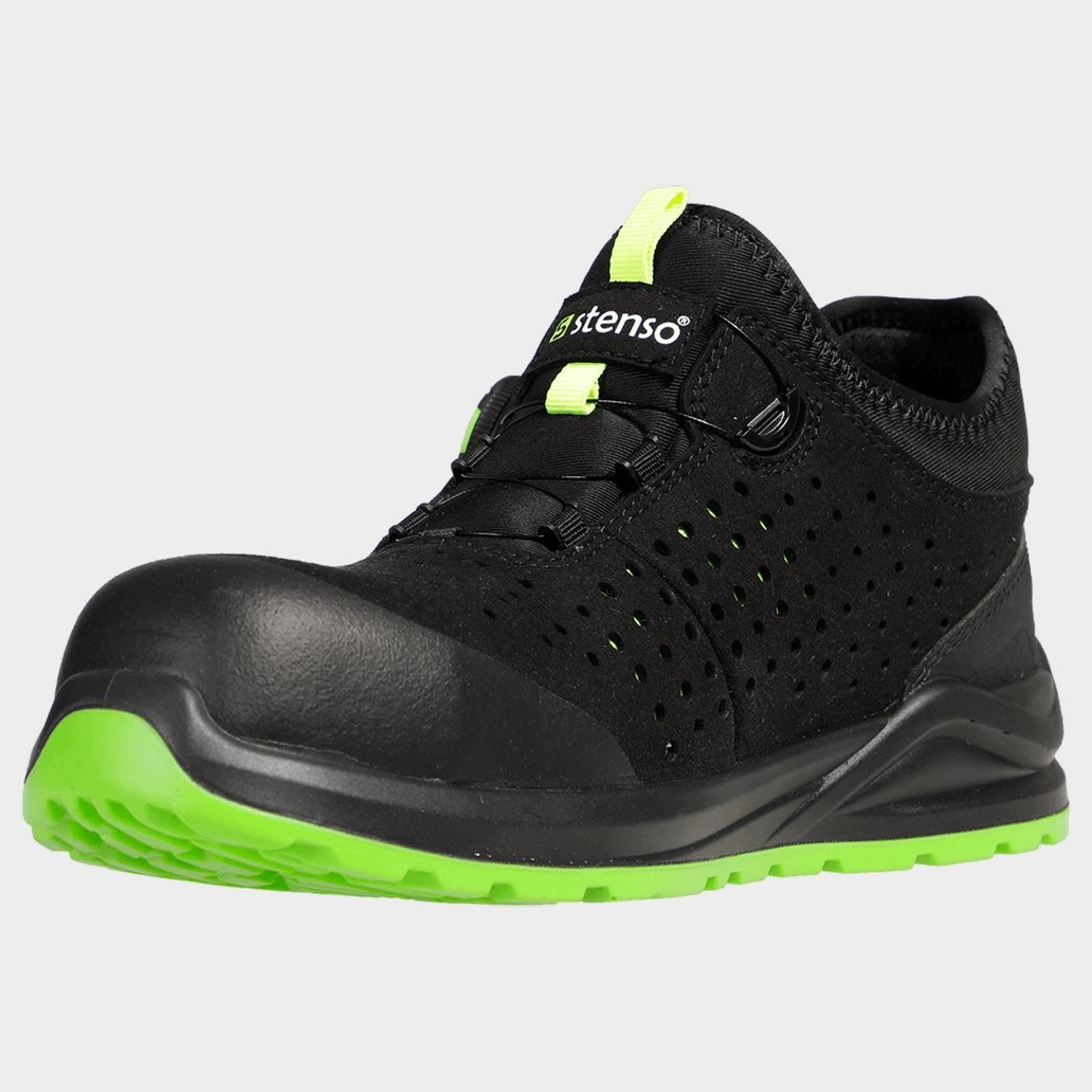Работни обувки JETT S1PS ESD BLACK/GREEN