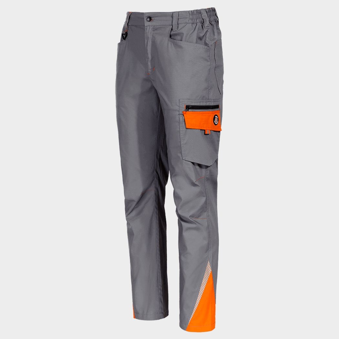Работен панталон PRISMA LIGHT STRETCH GREY/ORANGE