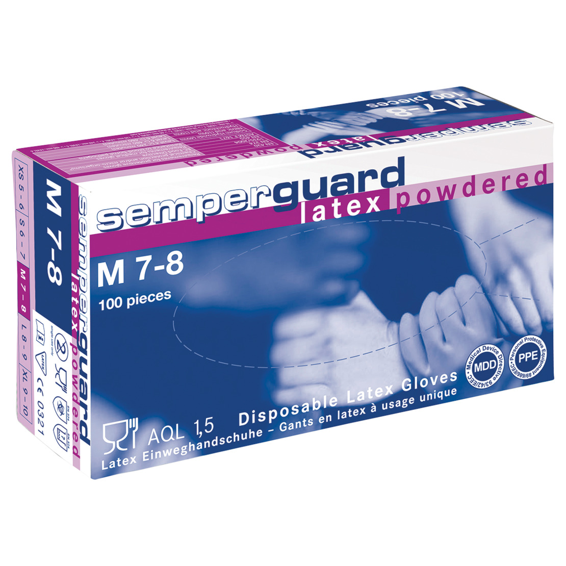 SEMPERGUARD LATEX POWDERED Еднократни ръкавици от латекс