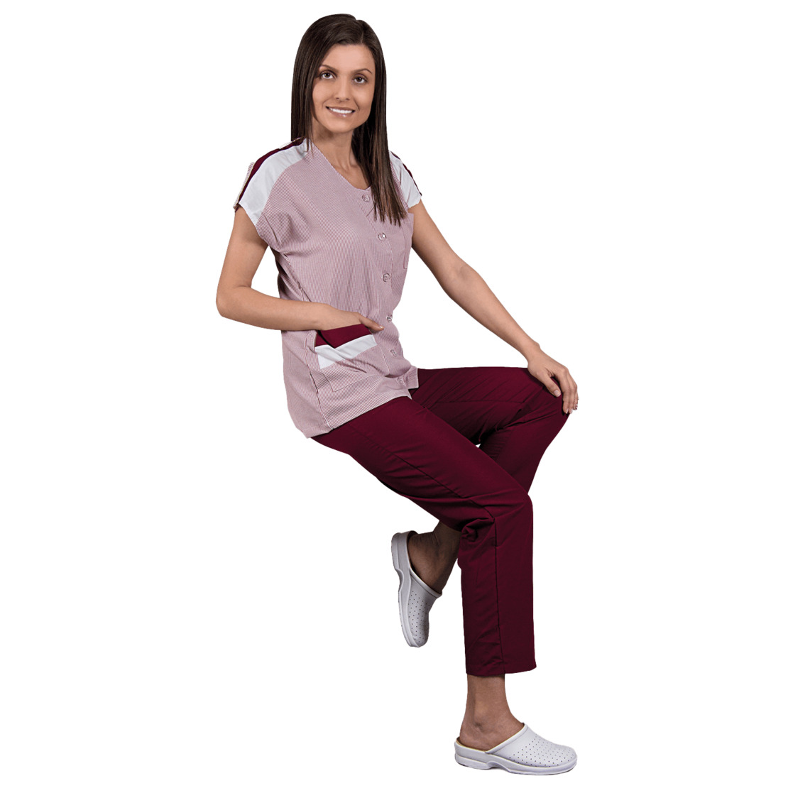 ZEBRA BORDEAUX Дамска работна туника