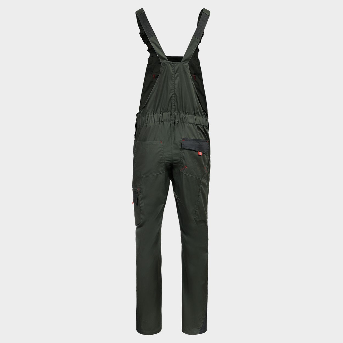 Работен полугащеризон PRISMA LIGHT STRETCH OLIVE/BLACK