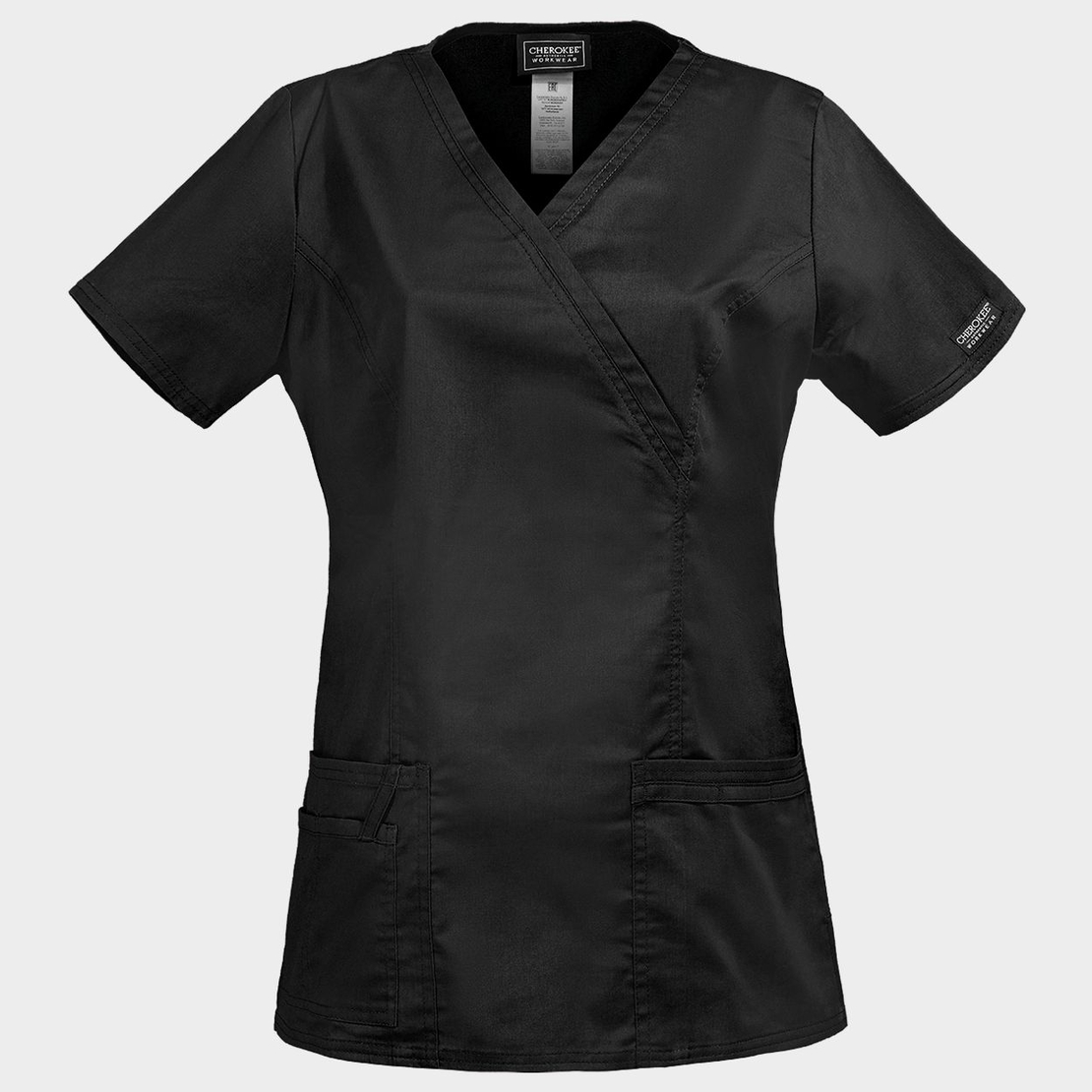 Дамска медицинска туника CHEROKEE WRAP BLACK WWE4728