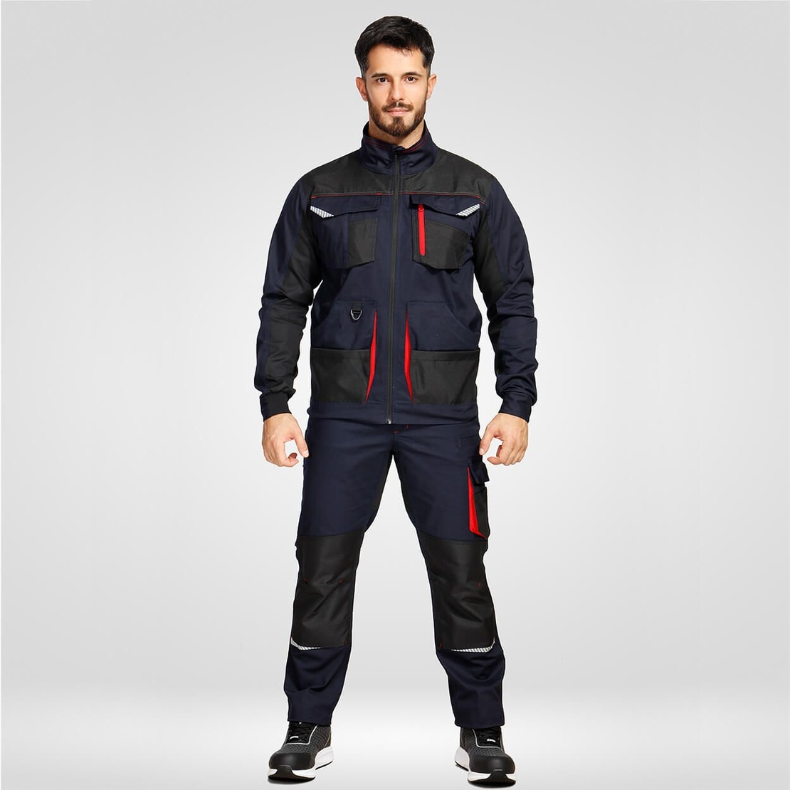 Работен панталон KASTOR STRETCH GREY/ORANGE