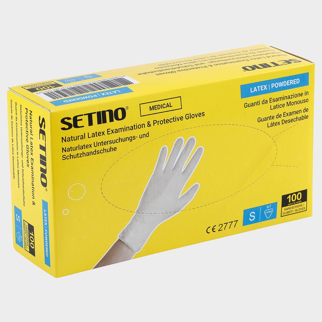 SETINO LATEX WHITE P Еднократни ръкавици от латекс