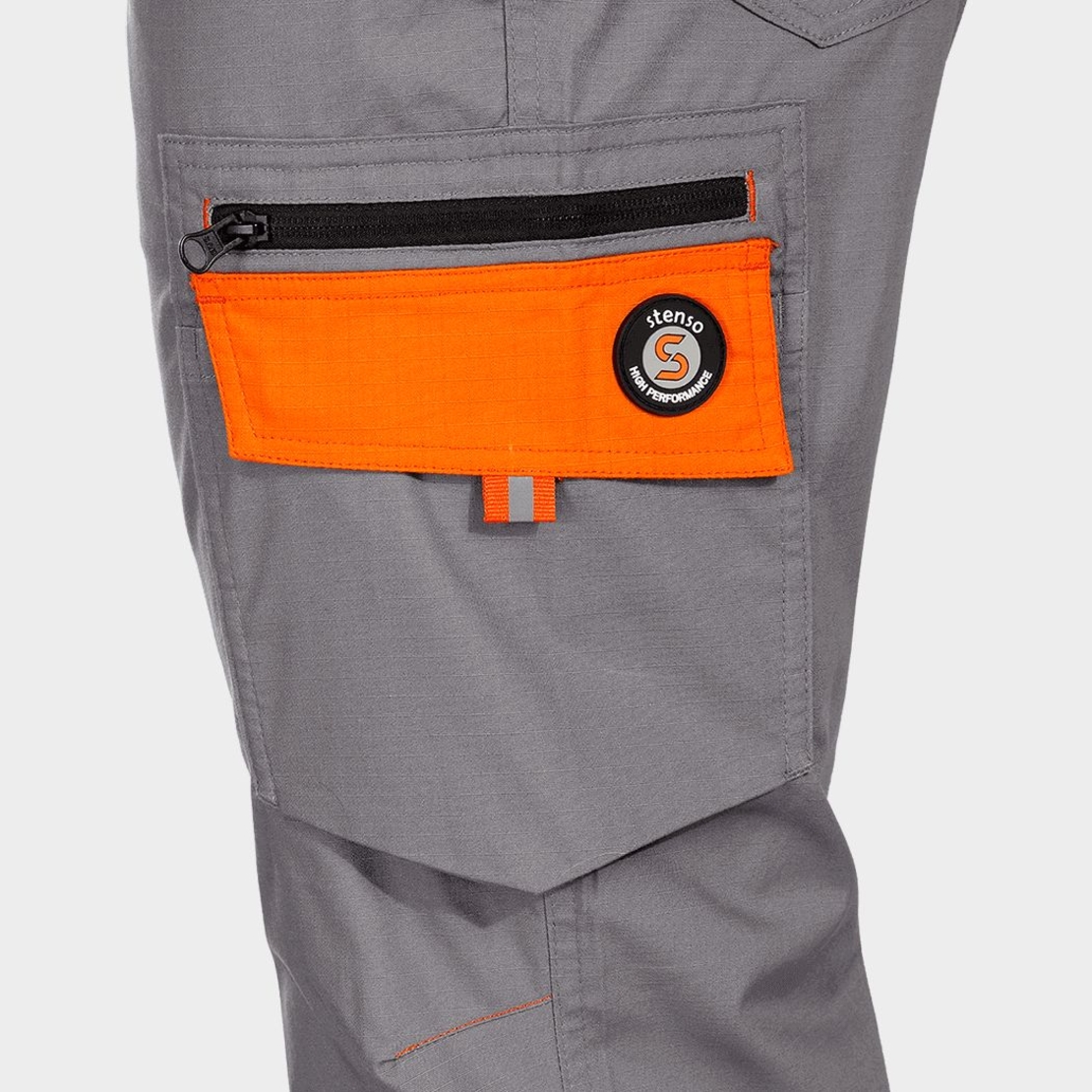 Работен панталон PRISMA LIGHT STRETCH GREY/ORANGE