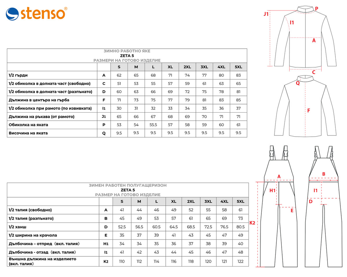 ZETA5 BG GREEN Работен комплект
