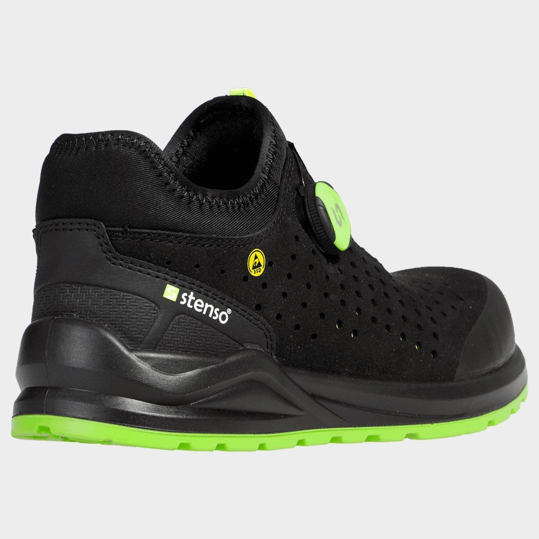 Работни обувки JETT S1PS ESD BLACK/GREEN