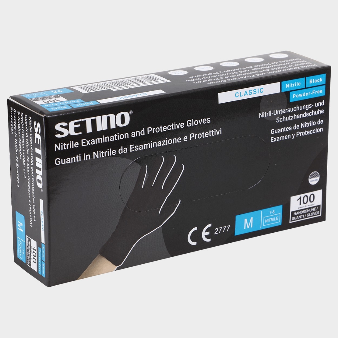 SETINO NITRILE BLACK Еднократни ръкавици от нитрил