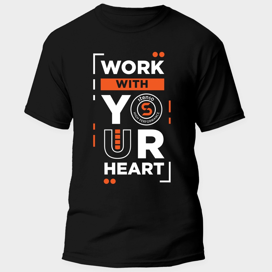 PAYPER SUNSET BLACK/ORANGE Тениска с лого