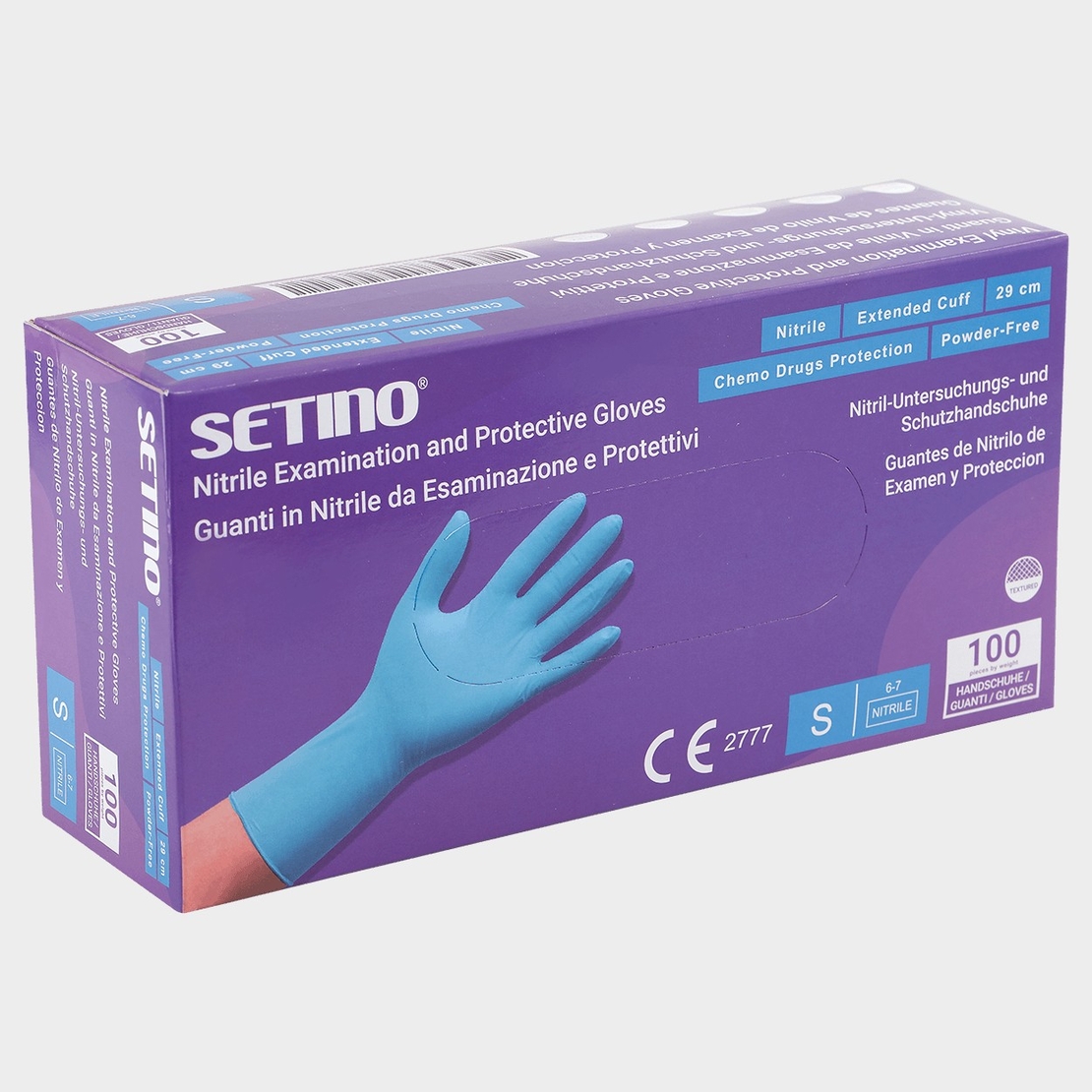 SETINO NITRILE BLUE - 29 см. Еднократни ръкавици от нитрил