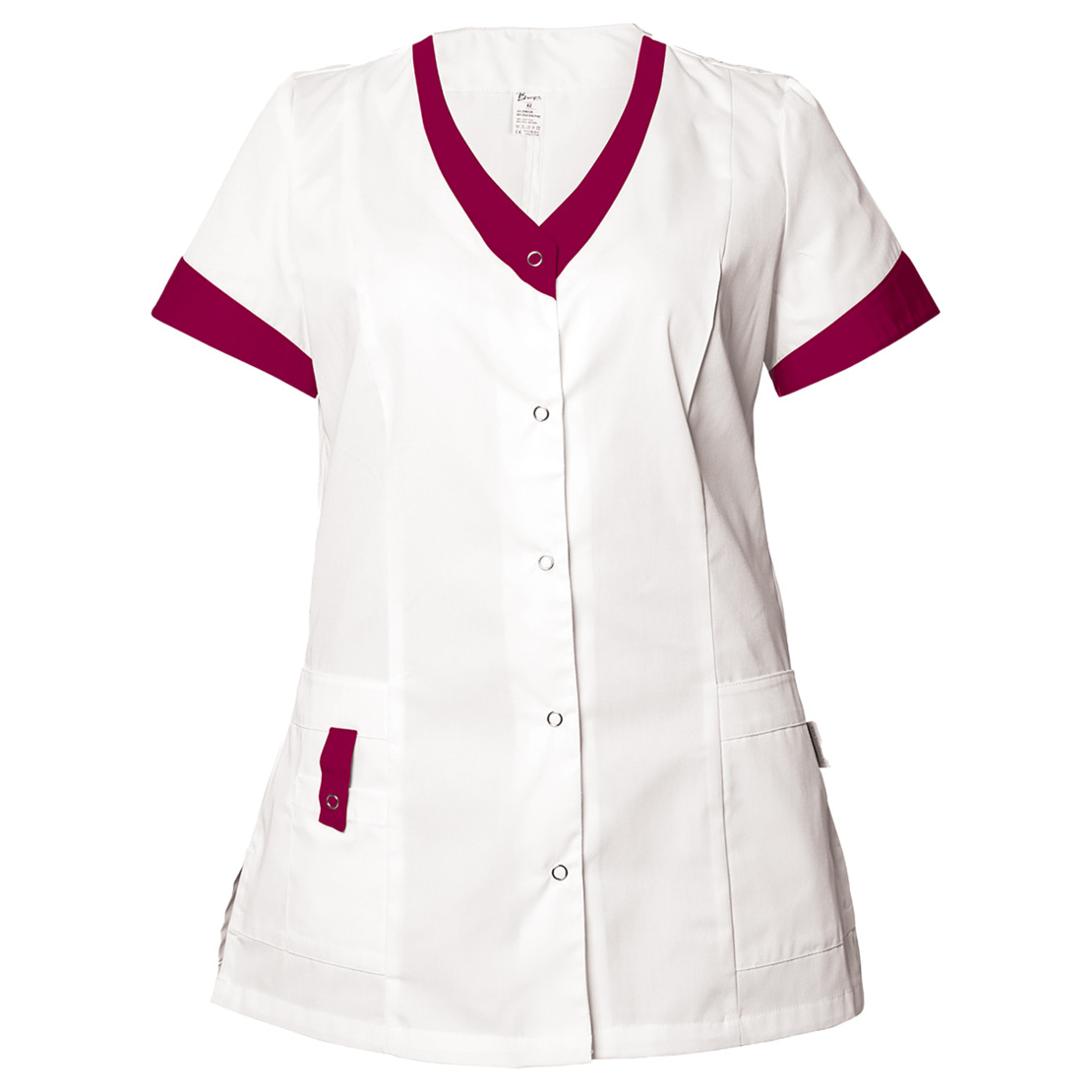 ALEGRA WHITE/BORDEAUX Дамска медицинска туника