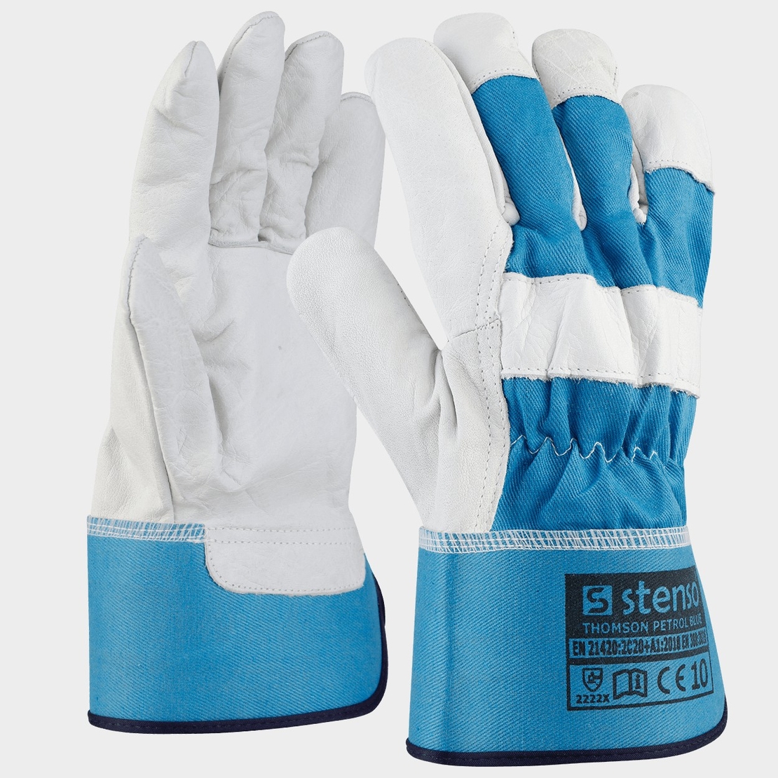 THOMSON PETROL BLUE Ръкавици от кожа и плат