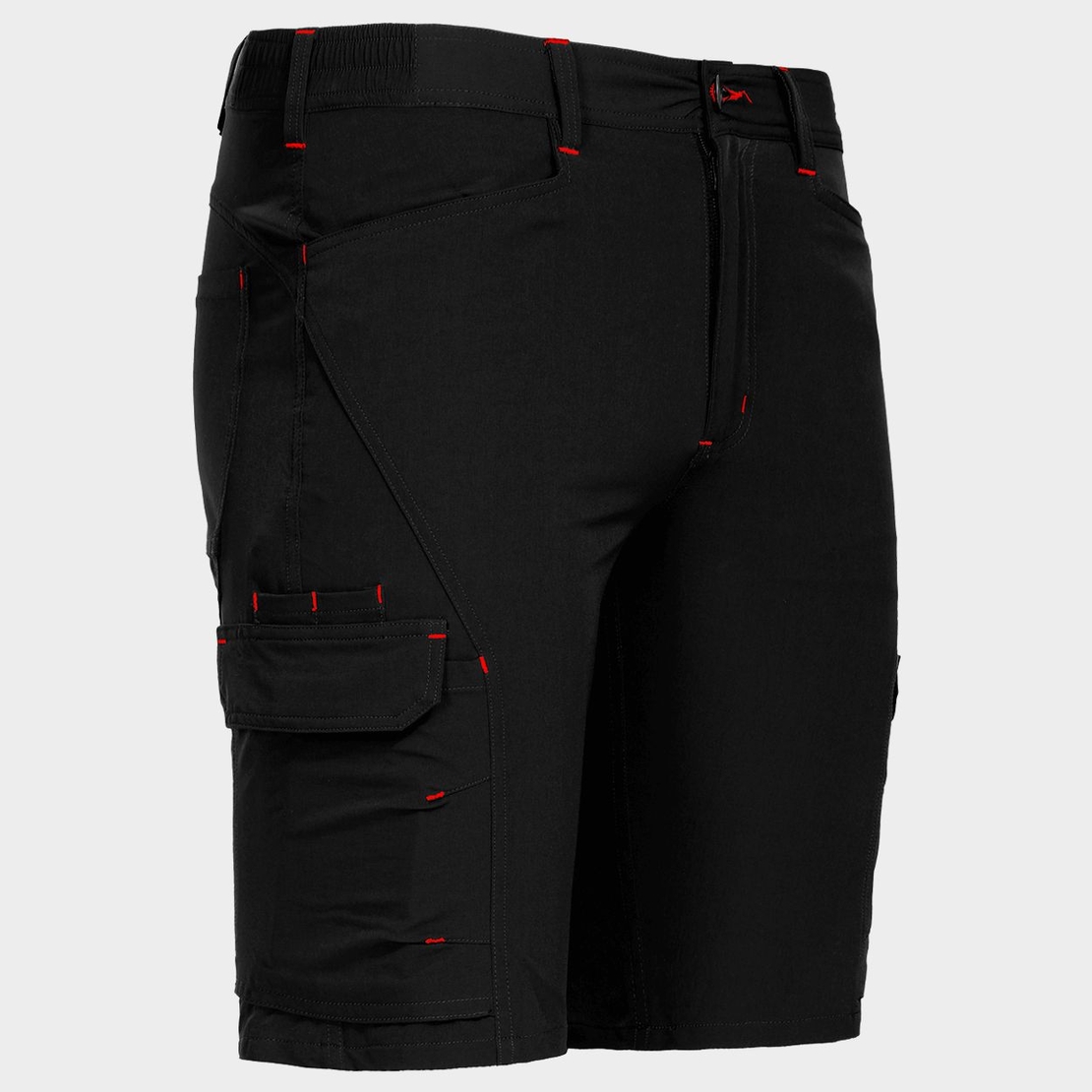 Работен къс панталон VIGOR BLACK/RED