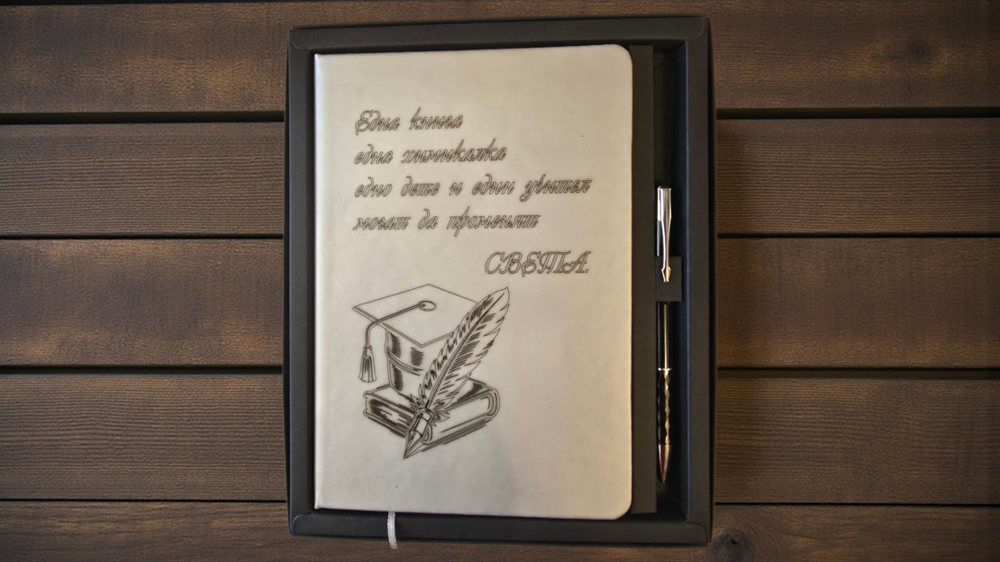 Тефтер Гравиран за Учител