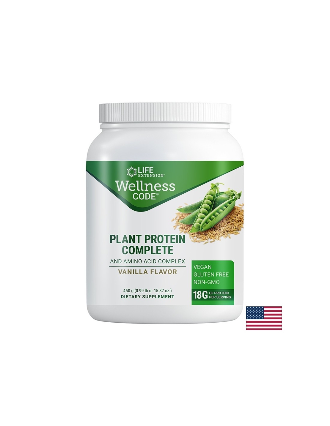 Растителен протеин с Аминокиселини Wellness Code, 450 g прах