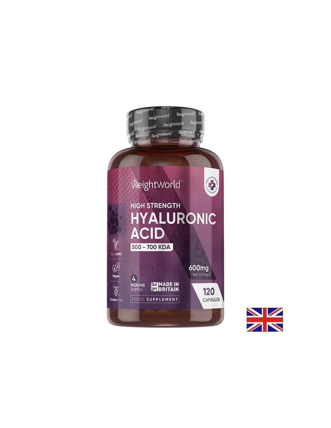 Коса, кожа, нокти Хиалуронова киселина 600 mg х 120 капсули